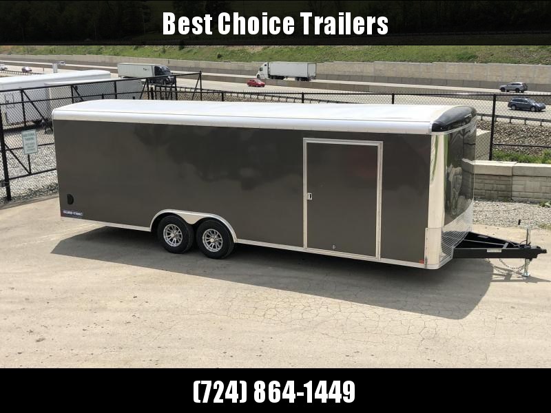 2020 Sure-Trac 8.5x24' Pro Series Enclosed Car Hauler Trailer 9900# GVW * CHARCOAL EXTERIOR * .030 SCREWLESS EXTERIOR * ROUND TOP * ALUMINUM WHEELS * 1 PC ROOF * 7K DROP JACK * 6" TUBE FRAME * 48" RV DOOR * PLYWOOD * 5200# AXLES * TUBE STUDS 2020 Sure-Trac 8.5x24' Pro Series Enclosed Car Hauler Trailer 9900# GVW * CHARCOAL EXTERIOR * .030 SCREWLESS EXTERIOR * ROUND TOP * ALUMINUM WHEELS * 1 PC ROOF * 7K DROP JACK * 6" TUBE FRAME * 48" RV DOOR * PLYWOOD * 5200# AXLES * TUBE STUDS