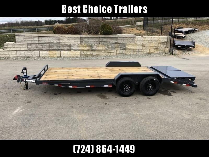 2020 Lamar 7x20' Equipment Trailer 14000# GVW - FULL WIDTH RAMPS * CHARCOAL 2020 Lamar 7x20' Equipment Trailer 14000# GVW - FULL WIDTH RAMPS * CHARCOAL