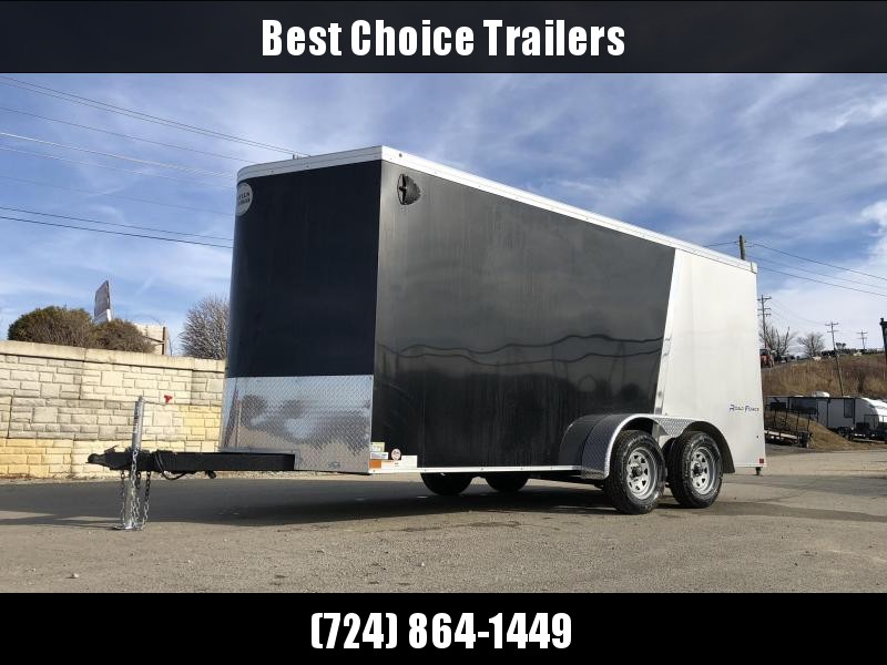 2019 Wells Cargo 7x16' Road Force Enclosed Motorcycle Trailer 7000# GVW * SILVER/BLACK * RAMP DOOR * V-NOSE * .030 * 1 PC ALUM ROOF * 6'6" HEIGHT * TUBE STUDS * SCREWLESS * ARMOR GUARD * MOTORCYCLE PACKAGE 2019 Wells Cargo 7x16' Road Force Enclosed Motorcycle Trailer 7000# GVW * SILVER/BLACK * RAMP DOOR * V-NOSE * .030 * 1 PC ALUM ROOF * 6'6" HEIGHT * TUBE STUDS * SCREWLESS * ARMOR GUARD * MOTORCYCLE PACKAGE