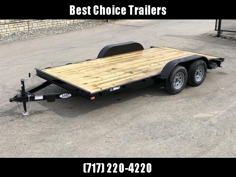 2020 AMO 7x18' Wood Deck Car Trailer 7000# GVW * LED TAIL LIGHTS * STACKED CHANNEL TONGUE/FRAME * BEAVERTAIL * REMOVABLE FENDERS * 2-AXLE BRAKES 2020 AMO 7x18' Wood Deck Car Trailer 7000# GVW * LED TAIL LIGHTS * STACKED CHANNEL TONGUE/FRAME * BEAVERTAIL * REMOVABLE FENDERS * 2-AXLE BRAKES