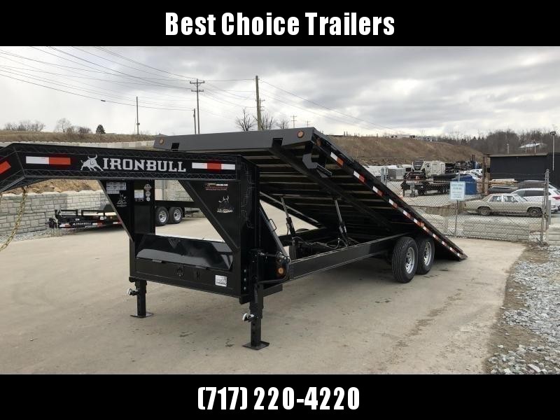 2020 Ironbull 102x22' Gooseneck Deckover Power Tilt Trailer 16000# GVW * DEXTER 8000# AXLES * 14-PLY TIRES * DUAL PISTON * I-BEAM FRAME * RUBRAIL/STAKE POCKETS/PIPE SPOOLS/D-RINGS/BANJO EYES * FULL TOOLBOX * 4X4X1/4 WALL TUBE BED RUNNERS (12#/') * DUAL 12 2020 Ironbull 102x22' Gooseneck Deckover Power Tilt Trailer 16000# GVW * DEXTER 8000# AXLES * 14-PLY TIRES * DUAL PISTON * I-BEAM FRAME * RUBRAIL/STAKE POCKETS/PIPE SPOOLS/D-RINGS/BANJO EYES * FULL TOOLBOX * 4X4X1/4 WALL TUBE BED RUNNERS (12#/') * DUAL 12