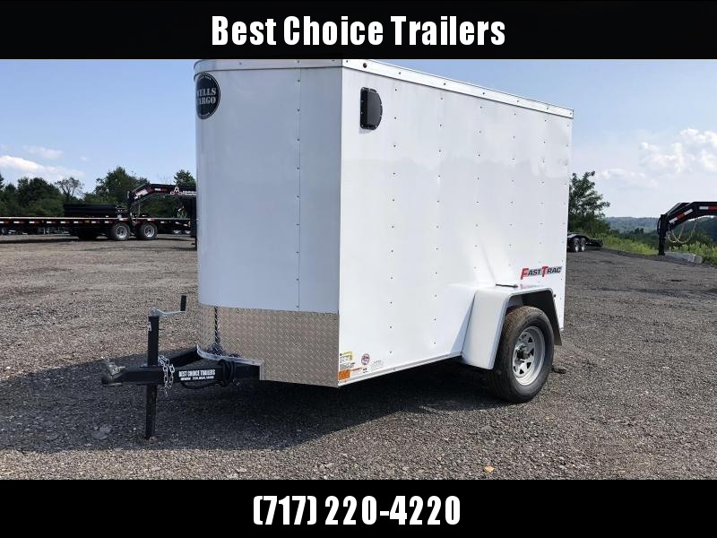 2019 Wells Cargo 5x8' Fastrac Enclosed Cargo Trailer 2990# GVW * WHITE EXTERIOR 2019 Wells Cargo 5x8' Fastrac Enclosed Cargo Trailer 2990# GVW * WHITE EXTERIOR
