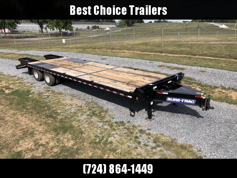 2020 Sure-Trac 102x25+5' HD LowPro Beavertail Deckover 25990# GVW * OAK BEAVERTAIL/OAK DECK/OAK RAMPS * PAVER SPECIAL * 12K AXLES * HUTCH SUSPENSION * DUAL JACKS * MUD FLAPS * EXTRA D-RINGS * INTEGRATED TOOLBOX 2020 Sure-Trac 102x25+5' HD LowPro Beavertail Deckover 25990# GVW * OAK BEAVERTAIL/OAK DECK/OAK RAMPS * PAVER SPECIAL * 12K AXLES * HUTCH SUSPENSION * DUAL JACKS * MUD FLAPS * EXTRA D-RINGS * INTEGRATED TOOLBOX