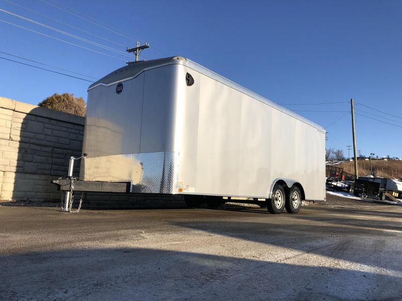 2020 Wells Cargo 8.5x20' RoadForce Enclosed Car Trailer 12000# GVW * WHITE * RAMP DOOR * ROUND TOP * SCREWLESS * 6000# AXLES * 7' HEIGHT 2020 Wells Cargo 8.5x20' RoadForce Enclosed Car Trailer 12000# GVW * WHITE * RAMP DOOR * ROUND TOP * SCREWLESS * 6000# AXLES * 7' HEIGHT