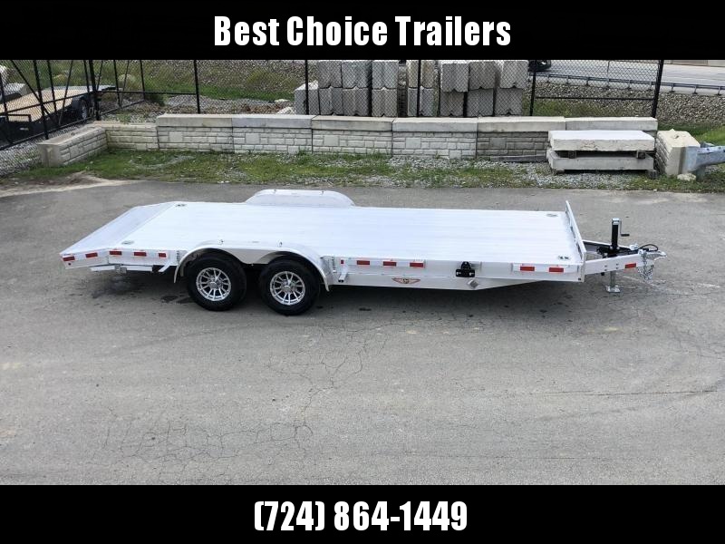 2020 H and H 7x20' Deluxe Aluminum Car Hauler Trailer 9990# GVW * EXTRUDED ALUMINUM FLOOR * TORSION AXLES * SWIVEL D-RINGS * EXTRA STAKE POCKETS * HEAVY DUTY 8" FRAME * DROP LEG JACK * ALUMINUM WHEELS * REMOVABLE FENDERS * CHANNEL C/M 2020 H and H 7x20' Deluxe Aluminum Car Hauler Trailer 9990# GVW * EXTRUDED ALUMINUM FLOOR * TORSION AXLES * SWIVEL D-RINGS * EXTRA STAKE POCKETS * HEAVY DUTY 8" FRAME * DROP LEG JACK * ALUMINUM WHEELS * REMOVABLE FENDERS * CHANNEL C/M