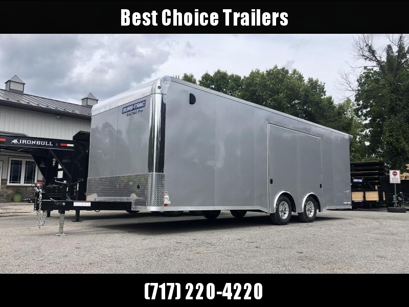 2020 Sure Trac Racing Pro Enclosed Car Hauler Trailer * STBNRP10224TA-100 * NEW MODEL * LOADED * FULL ESCAPE HATCH * SILVER 2020 Sure Trac Racing Pro Enclosed Car Hauler Trailer * STBNRP10224TA-100 * NEW MODEL * LOADED * FULL ESCAPE HATCH * SILVER