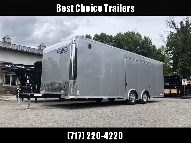 2020 Sure Trac Racing Pro Enclosed Car Hauler Trailer * STBNRP10224TA-100 * NEW MODEL * LOADED * FULL ESCAPE HATCH * SILVER 2020 Sure Trac Racing Pro Enclosed Car Hauler Trailer * STBNRP10224TA-100 * NEW MODEL * LOADED * FULL ESCAPE HATCH * SILVER
