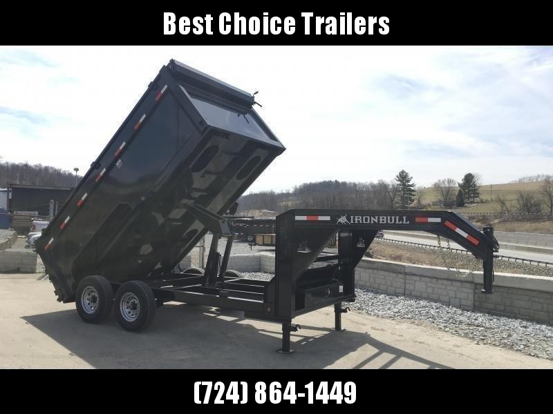 2018 Ironbull 7x16' Gooseneck Dump Trailer 14000# GVW - 4' HIGH SIDES * CLEARANCE 2018 Ironbull 7x16' Gooseneck Dump Trailer 14000# GVW - 4' HIGH SIDES * CLEARANCE
