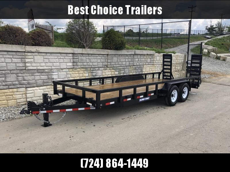 2019 Sure-Trac 7x20' HD Equipment Trailer 14000# GVW * HD UTILITY SIDES * 3X3" TUBE TOP RAIL * 12K JACK * 4" CHANNEL DELUXE RAMPS W/ MESH FACE * SPRING ASSISTED * PROTECTED WIRING * CLEARANCE 2019 Sure-Trac 7x20' HD Equipment Trailer 14000# GVW * HD UTILITY SIDES * 3X3" TUBE TOP RAIL * 12K JACK * 4" CHANNEL DELUXE RAMPS W/ MESH FACE * SPRING ASSISTED * PROTECTED WIRING * CLEARANCE