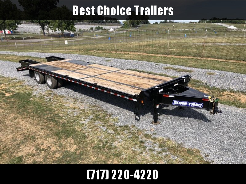 2020 Sure-Trac 102x25+5' HD LowPro Beavertail Deckover 25990# GVW * OAK BEAVERTAIL/OAK DECK/OAK RAMPS * PAVER SPECIAL * 12K AXLES * HUTCH SUSPENSION * DUAL JACKS * MUD FLAPS * EXTRA D-RINGS * INTEGRATED TOOLBOX 2020 Sure-Trac 102x25+5' HD LowPro Beavertail Deckover 25990# GVW * OAK BEAVERTAIL/OAK DECK/OAK RAMPS * PAVER SPECIAL * 12K AXLES * HUTCH SUSPENSION * DUAL JACKS * MUD FLAPS * EXTRA D-RINGS * INTEGRATED TOOLBOX