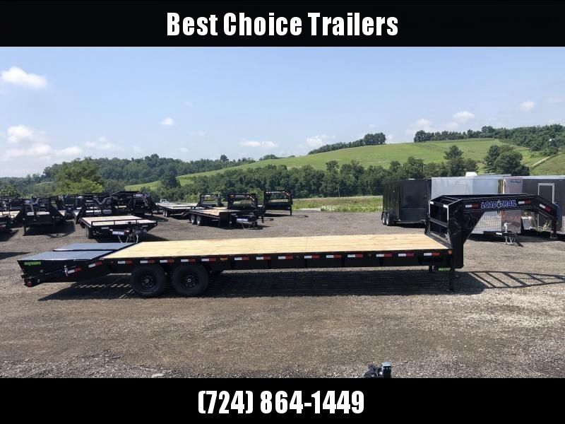 2019 Load Trail 102x25' Gooseneck Beavertail Deckover Trailer 14000# GVW * FULL WIDTH RAMPS (STAND UP OR FLIPOVER) * 12" I-BEAM FRAME * FRONT TOOLBOX * DUAL JACKS * PRIMER * DEXTER AXLES * 16" O.C. C/M * RUBRAIL/STAKE POCKETS/PIPE SPOOLS * CLEARANCE 2019 Load Trail 102x25' Gooseneck Beavertail Deckover Trailer 14000# GVW * FULL WIDTH RAMPS (STAND UP OR FLIPOVER) * 12" I-BEAM FRAME * FRONT TOOLBOX * DUAL JACKS * PRIMER * DEXTER AXLES * 16" O.C. C/M * RUBRAIL/STAKE POCKETS/PIPE SPOOLS * CLEARANCE