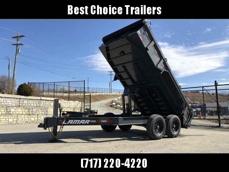 2019 Lamar 7x14' Dump Trailer 14000# GVW DELUXE * HYDRAULIC JACK * DELUXE TARP * 7 GAUGE * OIL BATH * 12" O.C. * SCISSOR * 14-PLY RUBBER * REAR SUPPORT STANDS * CHARCOAL 2019 Lamar 7x14' Dump Trailer 14000# GVW DELUXE * HYDRAULIC JACK * DELUXE TARP * 7 GAUGE * OIL BATH * 12" O.C. * SCISSOR * 14-PLY RUBBER * REAR SUPPORT STANDS * CHARCOAL