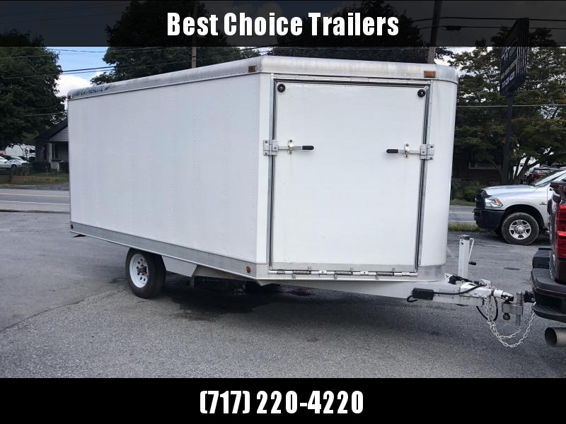 USED Featherlite 8.5x14' 2-Place Aluminum Snowmobile Trailer * ALUMINUM * FRONT/REAR RAMPS * BRAKES USED Featherlite 8.5x14' 2-Place Aluminum Snowmobile Trailer * ALUMINUM * FRONT/REAR RAMPS * BRAKES