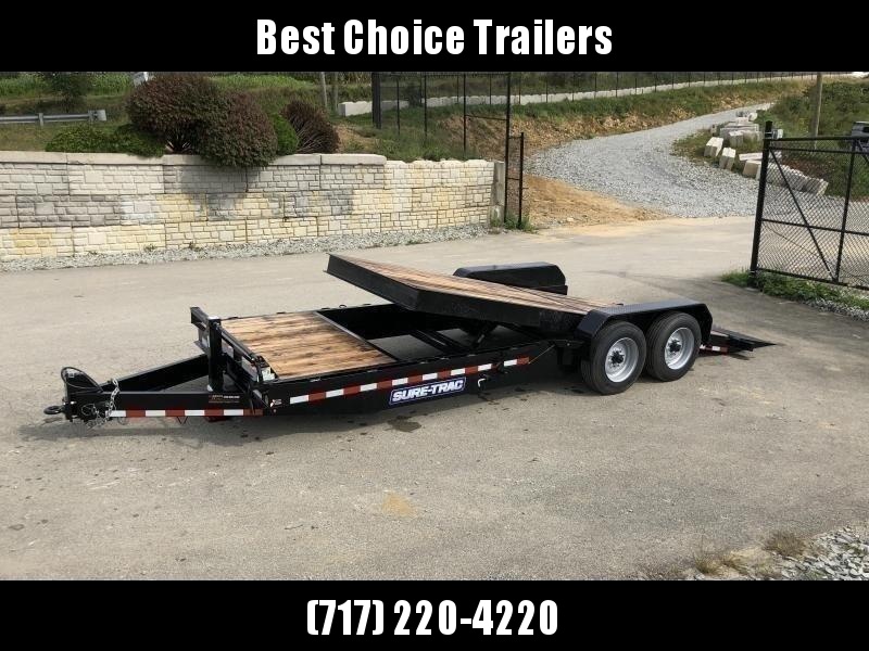2020 Sure Trac 7x22' Gravity Tilt Equipment Trailer 16000# GVW * OAK DECK * 8000# AXLE UPGRADE * 18+4' SPLIT DECK * 17.5" 16-PLY RUBBER * 3 3/8" BRAKES * 8" TONGUE/FRAME/BEDFRAME UPGRADE * HD COUPLER * 12K JACK * RUBRAIL/STAKE POCKETS/D-RINGS * SPARE MOUN 2020 Sure Trac 7x22' Gravity Tilt Equipment Trailer 16000# GVW * OAK DECK * 8000# AXLE UPGRADE * 18+4' SPLIT DECK * 17.5" 16-PLY RUBBER * 3 3/8" BRAKES * 8" TONGUE/FRAME/BEDFRAME UPGRADE * HD COUPLER * 12K JACK * RUBRAIL/STAKE POCKETS/D-RINGS * SPARE MOUN