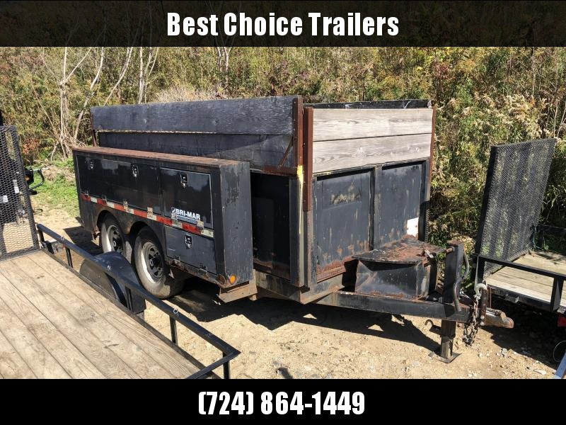 USED 7x12' Bri Mar Dump Trailer 12000# GVW * HIGH SIDES * CUSTOM TOOLBOXES * 12K JACK USED 7x12' Bri Mar Dump Trailer 12000# GVW * HIGH SIDES * CUSTOM TOOLBOXES * 12K JACK