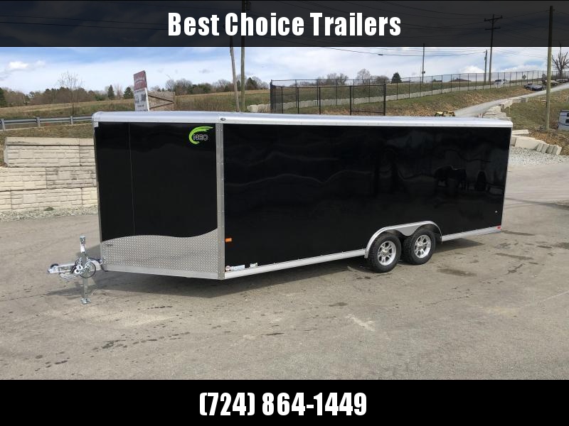 2019 NEO 8.5x18' Aluminum Enclosed Car Hauler Trailer 7000# * ROUND TOP * NXP RAMP * ALUMINUM WHEELS * SILVER 2019 NEO 8.5x18' Aluminum Enclosed Car Hauler Trailer 7000# * ROUND TOP * NXP RAMP * ALUMINUM WHEELS * SILVER