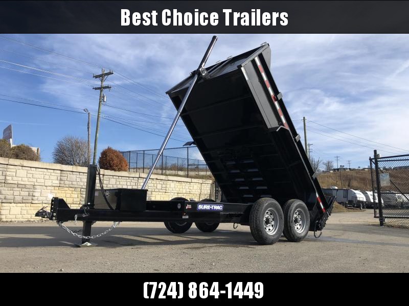 2020 Sure-Trac 7x12' Dump Trailer 12000# GVW * 7 GA FLOOR * HYDRAULIC JACK * DELUXE TARP KIT * TELESCOPIC HOIST * FRONT/REAR BULKHEAD * INTEGRATED KEYWAY * 2' SIDES * UNDERBODY TOOL TRAY * ADJUSTABLE COUPLER * COMBO GATE 2020 Sure-Trac 7x12' Dump Trailer 12000# GVW * 7 GA FLOOR * HYDRAULIC JACK * DELUXE TARP KIT * TELESCOPIC HOIST * FRONT/REAR BULKHEAD * INTEGRATED KEYWAY * 2' SIDES * UNDERBODY TOOL TRAY * ADJUSTABLE COUPLER * COMBO GATE