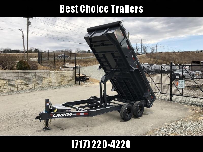 2020 Lamar 7x16' Dump Trailer 14000# GVW * HYDRAULIC JACK * OIL BATH HUBS * REAR JACKSTANDS * 14-PLY TIRES * 12" O.C. C/M * 7GA FLOOR * TARP KIT * SCISSOR HOIST * 12K JACK * CHARCOAL * RIGID RAILS * HD COUPLER * NESTLED I-BEAM FRAME 28" H * 3-WAY GATE 2020 Lamar 7x16' Dump Trailer 14000# GVW * HYDRAULIC JACK * OIL BATH HUBS * REAR JACKSTANDS * 14-PLY TIRES * 12" O.C. C/M * 7GA FLOOR * TARP KIT * SCISSOR HOIST * 12K JACK * CHARCOAL * RIGID RAILS * HD COUPLER * NESTLED I-BEAM FRAME 28" H * 3-WAY GATE