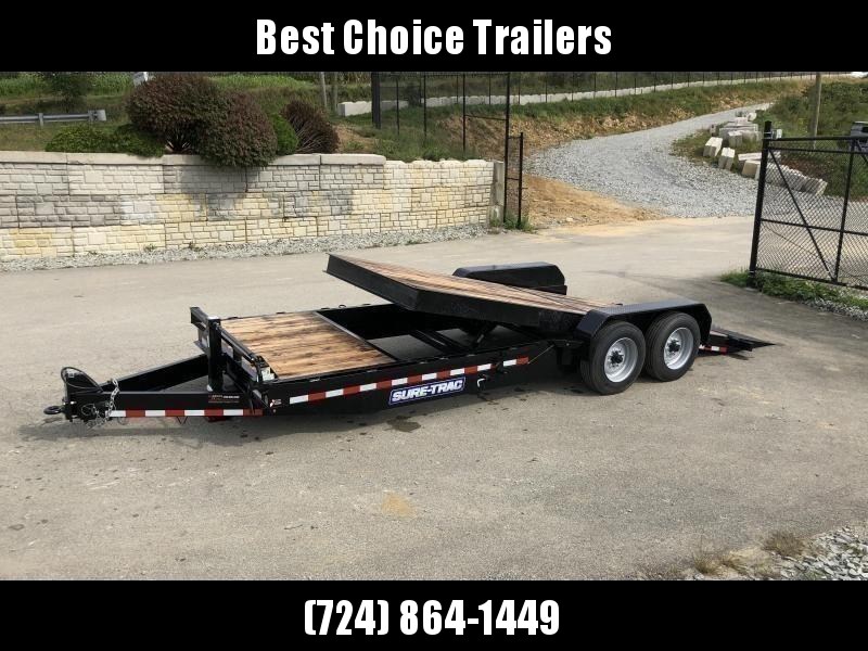 2020 Sure Trac Gravity Tilt Equipment Trailer 7'X18+4' 16000# * 8" TONGUE/FRAME * HD NOSEPLATE COUPLER * 12K JACK * OAK DECK 2020 Sure Trac Gravity Tilt Equipment Trailer 7'X18+4' 16000# * 8" TONGUE/FRAME * HD NOSEPLATE COUPLER * 12K JACK * OAK DECK