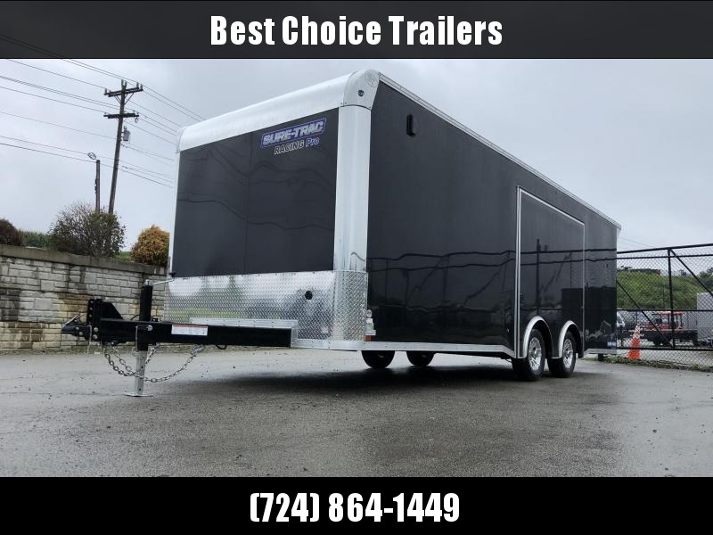 2020 Sure Trac Racing Pro Enclosed Car Hauler Trailer * STBNRP10224TA-100 * NEW MODEL * LOADED * FULL ESCAPE HATCH * BLACK 2020 Sure Trac Racing Pro Enclosed Car Hauler Trailer * STBNRP10224TA-100 * NEW MODEL * LOADED * FULL ESCAPE HATCH * BLACK
