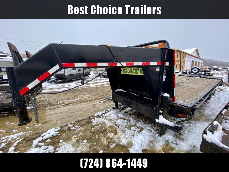 USED 2013 Gatormade 102" x 20+5' 16000# Gooseneck Deckover Trailer * FULL WIDTH RAMPS * 25' LENGTH * 7000# AXLES * DUAL JACKS/FRONT TOOLBOX * USED 2013 Gatormade 102" x 20+5' 16000# Gooseneck Deckover Trailer * FULL WIDTH RAMPS * 25' LENGTH * 7000# AXLES * DUAL JACKS/FRONT TOOLBOX *