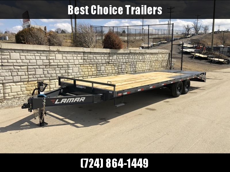 2020 Lamar 102x24' Beavertail Deckover Trailer 14000# GVW * DUAL JACKS * 4 D-RINGS * FULL WIDTH (FLIPOVER OR STAND UP) RAMPS + SPRING ASSIST * CHARCOAL * TOOL TRAY * HD COUPLER * I-BEAM FRAME * 16" O.C. C/M * RUBRAIL/STAKE POCKETS/PIPE SPOOLS * CHANNEL S 2020 Lamar 102x24' Beavertail Deckover Trailer 14000# GVW * DUAL JACKS * 4 D-RINGS * FULL WIDTH (FLIPOVER OR STAND UP) RAMPS + SPRING ASSIST * CHARCOAL * TOOL TRAY * HD COUPLER * I-BEAM FRAME * 16" O.C. C/M * RUBRAIL/STAKE POCKETS/PIPE SPOOLS * CHANNEL S