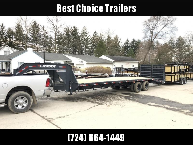 2020 Lamar 102x30' Gooseneck Beavertail Deckover Trailer 22500# * FULL WIDTH RAMPS * CHARCOAL * 12" / 19# I-BEAM * DEXTER TANDEM DUALS * FRONT TOOLBOX / DUAL JACKS * UNDER FRAME BRIDGE 2020 Lamar 102x30' Gooseneck Beavertail Deckover Trailer 22500# * FULL WIDTH RAMPS * CHARCOAL * 12" / 19# I-BEAM * DEXTER TANDEM DUALS * FRONT TOOLBOX / DUAL JACKS * UNDER FRAME BRIDGE