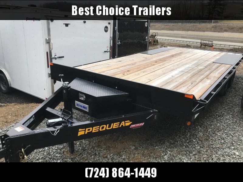 USED 2019 Pequea 102x18+4 Deckover Trailer 9990# GVW * POP UP DOVE * FRONT TOOLBOX * LOTS OF TIE DOWNS USED 2019 Pequea 102x18+4 Deckover Trailer 9990# GVW * POP UP DOVE * FRONT TOOLBOX * LOTS OF TIE DOWNS