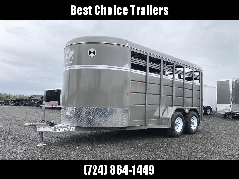2020 Corn Pro 16' Livestock Trailer 7000# GVW * BEIGE * TORSION SUSPENSION * DEXTER AXLES * 225/75/R15 8-PLY TIRES * HD FENDERS * CENTER AND REAR SLAM GATES * 4" CHANNEL TONGUE * URETHANE PAINT * KILN DRIED LUMBER 2020 Corn Pro 16' Livestock Trailer 7000# GVW * BEIGE * TORSION SUSPENSION * DEXTER AXLES * 225/75/R15 8-PLY TIRES * HD FENDERS * CENTER AND REAR SLAM GATES * 4" CHANNEL TONGUE * URETHANE PAINT * KILN DRIED LUMBER