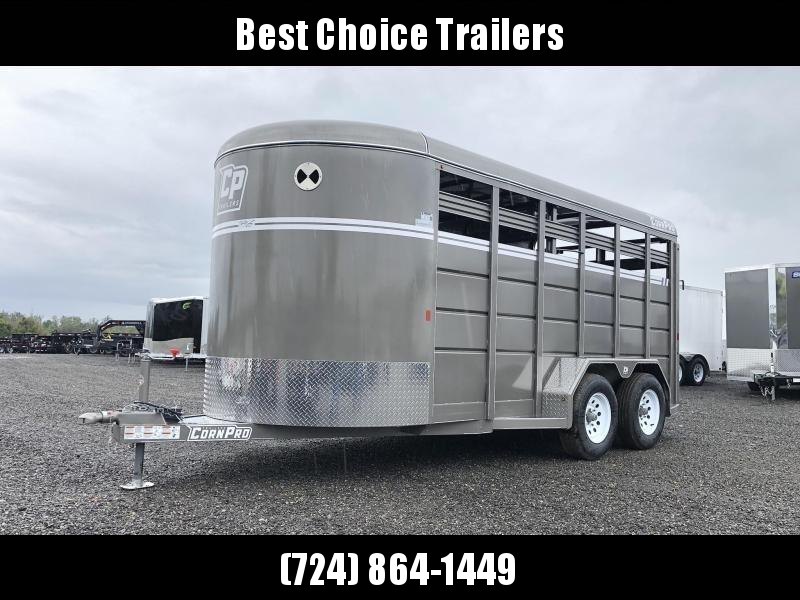 2020 Corn Pro 16' Livestock Trailer 7000# GVW * BEIGE * TORSION SUSPENSION * DEXTER AXLES * 225/75/R15 8-PLY TIRES * HD FENDERS * CENTER AND REAR SLAM GATES * 4" CHANNEL TONGUE * URETHANE PAINT * KILN DRIED LUMBER 2020 Corn Pro 16' Livestock Trailer 7000# GVW * BEIGE * TORSION SUSPENSION * DEXTER AXLES * 225/75/R15 8-PLY TIRES * HD FENDERS * CENTER AND REAR SLAM GATES * 4" CHANNEL TONGUE * URETHANE PAINT * KILN DRIED LUMBER