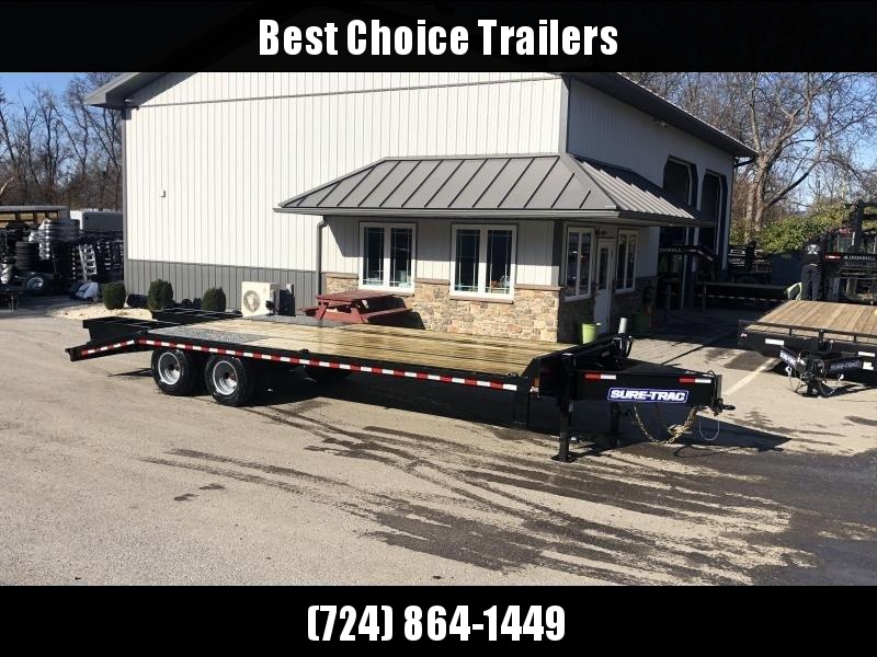 2020 Sure-Trac 102x25' HD Beavertail Deckover Trailer 22500# GVW * DEXTER 12K AXLES * INTEGRATED TOOLBOX * DUAL JACKS * FLIPOVER RAMPS + SPRING ASSIST * 12" I-BEAM * PIERCED FRAME * RUBRAIL/STAKE POCKETS/PIPE SPOOLS/10 D-RINGS * CROSS TRAC BRACING 2020 Sure-Trac 102x25' HD Beavertail Deckover Trailer 22500# GVW * DEXTER 12K AXLES * INTEGRATED TOOLBOX * DUAL JACKS * FLIPOVER RAMPS + SPRING ASSIST * 12" I-BEAM * PIERCED FRAME * RUBRAIL/STAKE POCKETS/PIPE SPOOLS/10 D-RINGS * CROSS TRAC BRACING