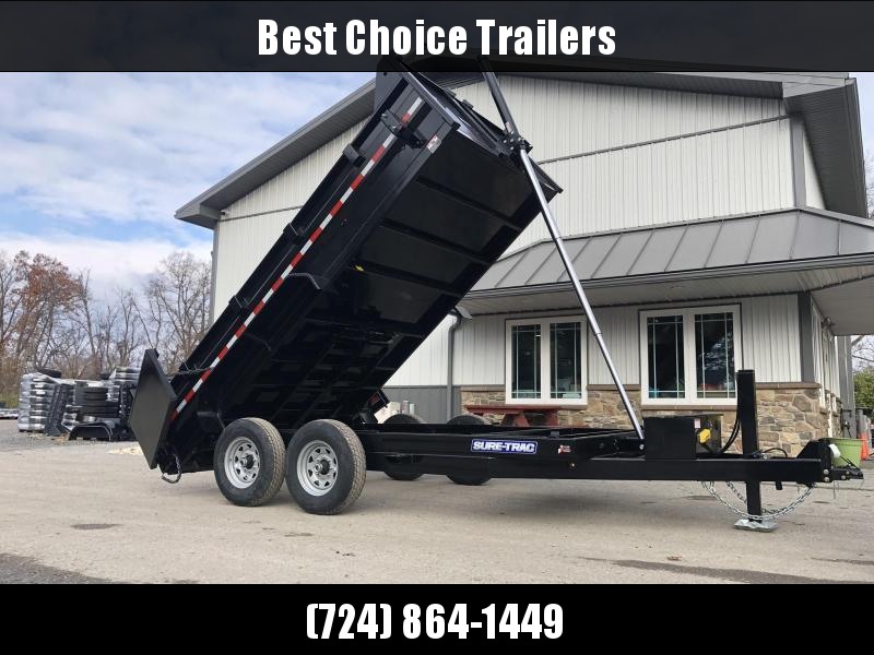 2020 Sure-Trac 7x14' Dump Trailer 14000# GVW * 7 GA FLOOR * HYDRAULIC JACK * TELESCOPIC HOIST * TARP KIT * FRONT/REAR BULKHEAD * INTEGRATED KEYWAY * 2' SIDES * UNDERBODY TOOL TRAY * ADJUSTABLE COUPLER * COMBO GATE 2020 Sure-Trac 7x14' Dump Trailer 14000# GVW * 7 GA FLOOR * HYDRAULIC JACK * TELESCOPIC HOIST * TARP KIT * FRONT/REAR BULKHEAD * INTEGRATED KEYWAY * 2' SIDES * UNDERBODY TOOL TRAY * ADJUSTABLE COUPLER * COMBO GATE