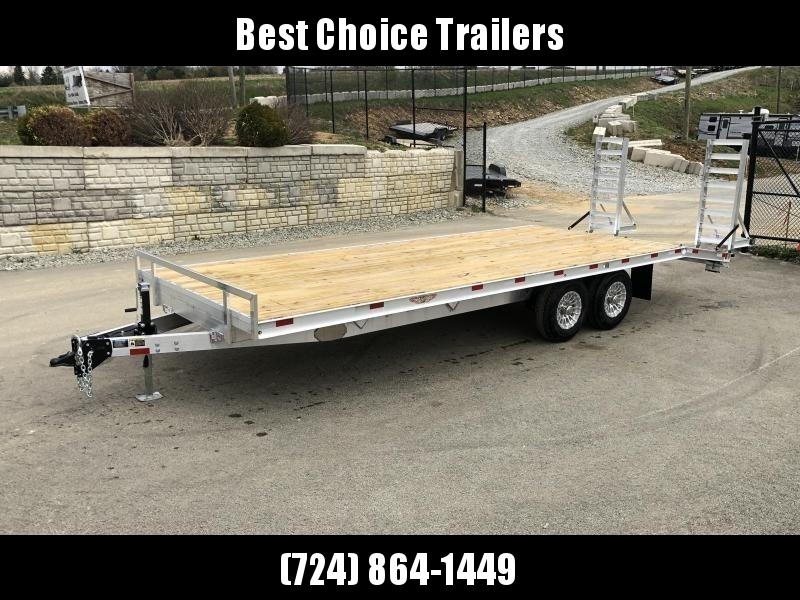 2020 H&H 102x20+4 Aluminum Beavertail Deckover Flatbed Trailer 14000# GVW * ALUMINUM STAND UP RAMPS 2020 H&H 102x20+4 Aluminum Beavertail Deckover Flatbed Trailer 14000# GVW * ALUMINUM STAND UP RAMPS