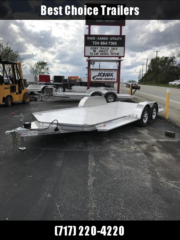 2019 Sundowner Trailers 7x19' All Aluminum Car Hauler Trailer 8050# GVW * TORSION * EXTRUDED FLOOR * POLISHED * CLEARANCE 2019 Sundowner Trailers 7x19' All Aluminum Car Hauler Trailer 8050# GVW * TORSION * EXTRUDED FLOOR * POLISHED * CLEARANCE