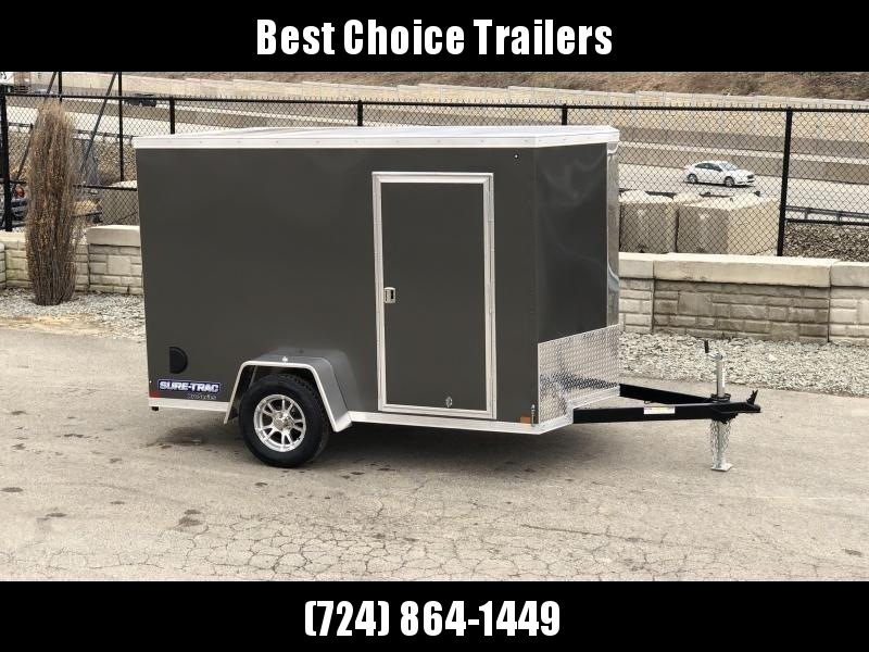 2020 Sure-Trac 6x10' Pro Series Enclosed Cargo Trailer 2990# GVW * CHARCOAL EXTERIOR * V-NOSE * RAMP * .030 SCREWLESS EXTERIOR * ALUMINUM WHEELS * 1 PC ROOF * 4" TUBE FRAME * 16" O.C. WALLS * PLYWOOD * TUBE STUDS * CEILING LINER * RV DOOR 2020 Sure-Trac 6x10' Pro Series Enclosed Cargo Trailer 2990# GVW * CHARCOAL EXTERIOR * V-NOSE * RAMP * .030 SCREWLESS EXTERIOR * ALUMINUM WHEELS * 1 PC ROOF * 4" TUBE FRAME * 16" O.C. WALLS * PLYWOOD * TUBE STUDS * CEILING LINER * RV DOOR