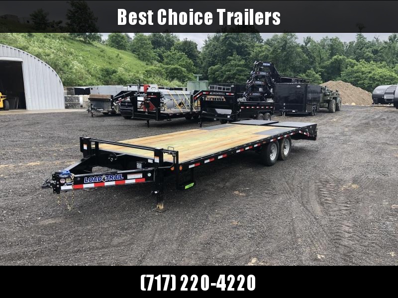 2019 Load Trail 102x24' Load Trail Beavertail Deckover Flatbed Trailer 14000# GVW * I-BEAM FRAME * FRONT TOOLBOX * DUAL JACKS * PRIMER * DEXTER AXLES * 16" O.C. C/M * RUBRAIL/STAKE POCKETS/PIPE SPOOLS * CLEARANCE 2019 Load Trail 102x24' Load Trail Beavertail Deckover Flatbed Trailer 14000# GVW * I-BEAM FRAME * FRONT TOOLBOX * DUAL JACKS * PRIMER * DEXTER AXLES * 16" O.C. C/M * RUBRAIL/STAKE POCKETS/PIPE SPOOLS * CLEARANCE