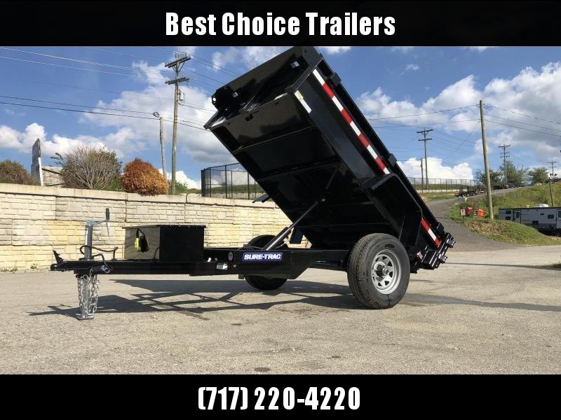 2020 Sure-Trac 5x8' Single Axle Dump Trailer 5000# GVW * BARN DOORS * INTEGRATED KEYWAY * SPARE TIRE MOUNT * TARP PREP * D-RINGS * DIAMOND PLATE FENDERS * POWER UP/POWER DOWN * TRIPLE TUBE TONGUE * BULLET LED'S * RADIALS * POWDERCOATED * SEALED HARNESS 2020 Sure-Trac 5x8' Single Axle Dump Trailer 5000# GVW * BARN DOORS * INTEGRATED KEYWAY * SPARE TIRE MOUNT * TARP PREP * D-RINGS * DIAMOND PLATE FENDERS * POWER UP/POWER DOWN * TRIPLE TUBE TONGUE * BULLET LED'S * RADIALS * POWDERCOATED * SEALED HARNESS