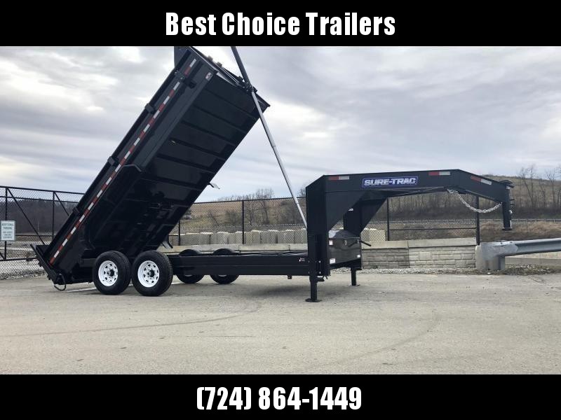 2020 Sure-Trac 7x16' 16000# Low Profile HD GOOSENECK Dump Trailer * TELESCOPIC HOIST * 8000# AXLE UPGRADE 2020 Sure-Trac 7x16' 16000# Low Profile HD GOOSENECK Dump Trailer * TELESCOPIC HOIST * 8000# AXLE UPGRADE