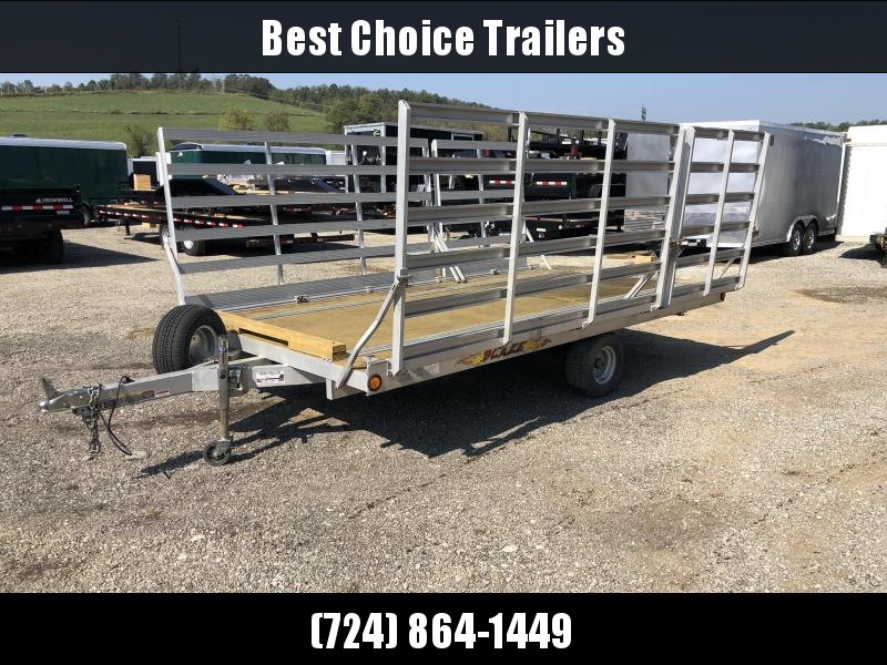 USED Blaze 3-place Aluminum ATV Hauler Trailer 2990# GVW * SIDE OR REAR LOAD * BUILT IN TIE DOWNS * SPARE TIRE USED Blaze 3-place Aluminum ATV Hauler Trailer 2990# GVW * SIDE OR REAR LOAD * BUILT IN TIE DOWNS * SPARE TIRE