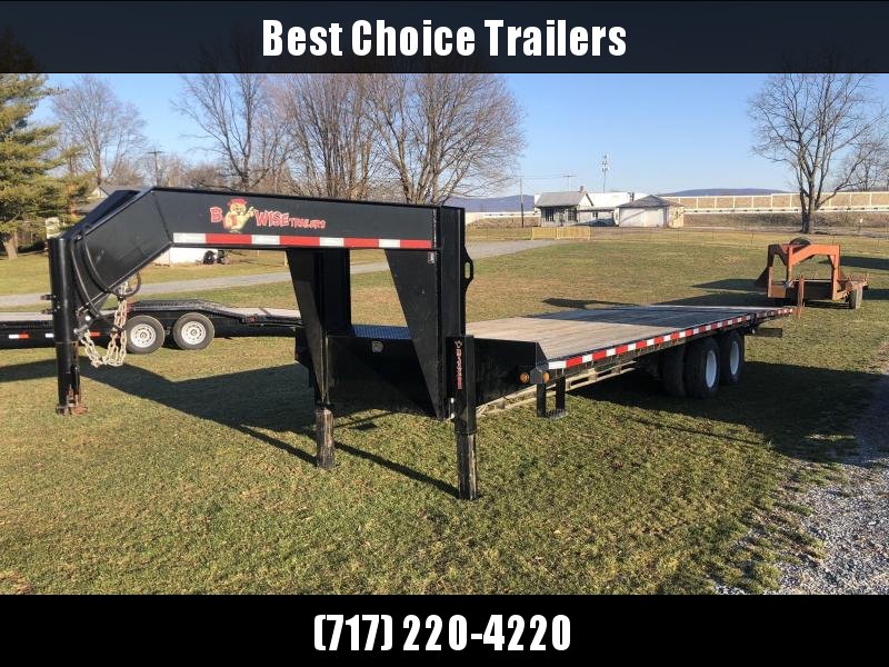 USED 2013 B-Wise Gooseneck Deckover Hydraulic Dovetail 102x30' 20000# GVW * DEXTER AXLES * EOH DISC BRAKES * UNDER FRAME BRIDGE * HYDRAULIC JACKS USED 2013 B-Wise Gooseneck Deckover Hydraulic Dovetail 102x30' 20000# GVW * DEXTER AXLES * EOH DISC BRAKES * UNDER FRAME BRIDGE * HYDRAULIC JACKS