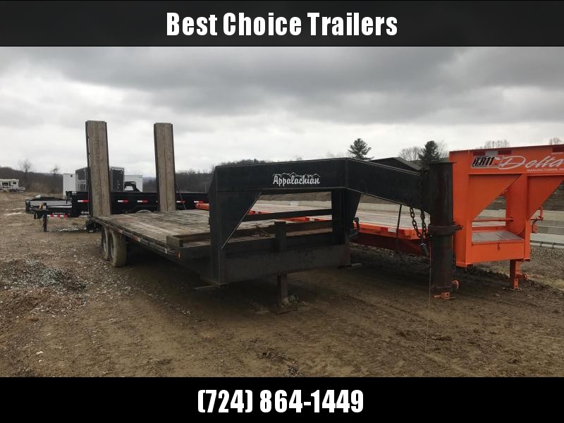 USED 2006 Appalachian 102x20+5' Gooseneck Deckover Trailer 14000# GVW USED 2006 Appalachian 102x20+5' Gooseneck Deckover Trailer 14000# GVW