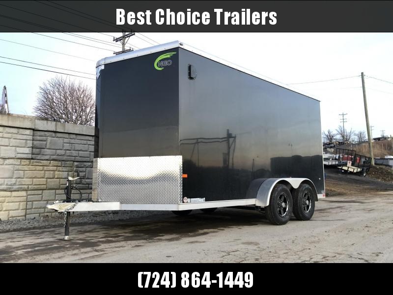 USED 2019 Neo 7x14 NAVR Aluminum Enclosed Cargo Trailer * 7' HEIGHT UTV * RAMP DOOR * ALUMINUM WHEELS * PLASTIC VENTS USED 2019 Neo 7x14 NAVR Aluminum Enclosed Cargo Trailer * 7' HEIGHT UTV * RAMP DOOR * ALUMINUM WHEELS * PLASTIC VENTS