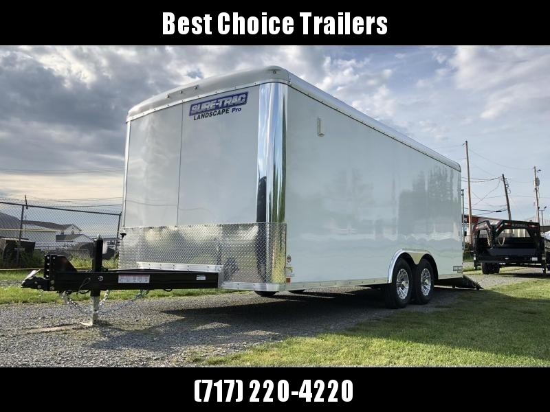 2020 Sure-Trac 8.5x22 STRLP Landscape Pro Package Trailer 9900# GVW * WHITE * 2X6" PLANK FLOOR 2020 Sure-Trac 8.5x22 STRLP Landscape Pro Package Trailer 9900# GVW * WHITE * 2X6" PLANK FLOOR