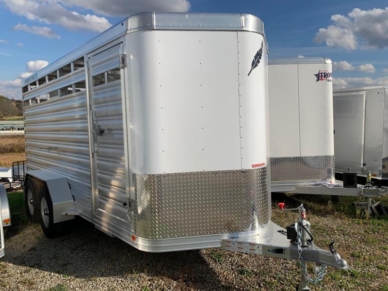 NEW 2020 FEATHERLITE 16' Aluminum Bumper Pull Stock Trailer NEW 2020 FEATHERLITE 16' Aluminum Bumper Pull Stock Trailer
