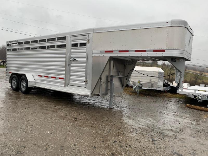 NEW 2020 Featherlite 20' Aluminum Gooseneck Stock Trailer w/ Center Gate w/ Slider NEW 2020 Featherlite 20' Aluminum Gooseneck Stock Trailer w/ Center Gate w/ Slider