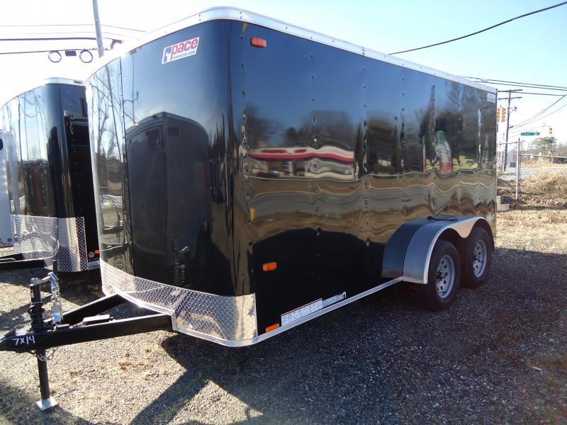 2021 Pace American 7X14 OB TE2 RAMP BLACK Enclosed Cargo Trailer 2021 Pace American 7X14 OB TE2 RAMP BLACK Enclosed Cargo Trailer