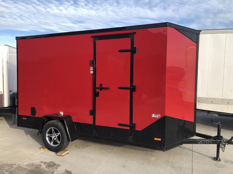 2020 RC Trailers 6'x12' Cargo Red Flat Top V-nose Enclosed Cargo Trailer 2020 RC Trailers 6'x12' Cargo Red Flat Top V-nose Enclosed Cargo Trailer