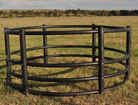 Century Livestock Poly Round Bale Feeders Sunflower Trailer
