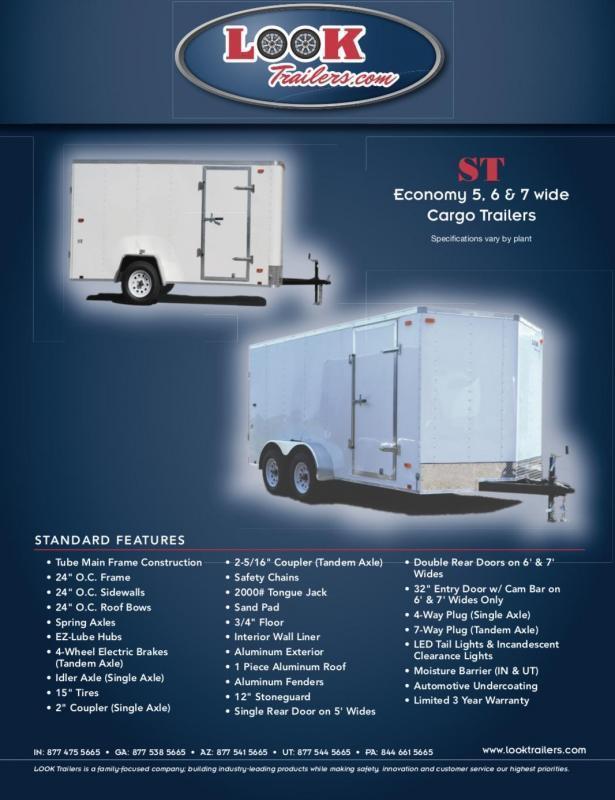 2021 Look Trailers 6' x 10' ST V-Front Enclosed Cargo Trailer 2021 Look Trailers 6' x 10' ST V-Front Enclosed Cargo Trailer