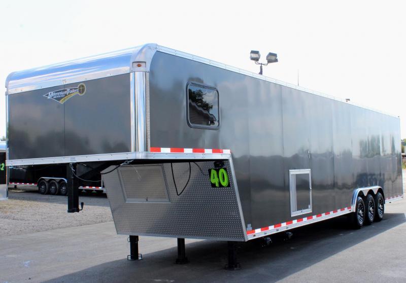 2020 40' Millennium Silver Gooseneck Enclosed Race Car Trailer w/Partial Living Quarters 2020 40' Millennium Silver Gooseneck Enclosed Race Car Trailer w/Partial Living Quarters